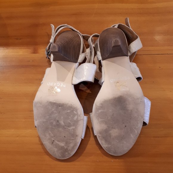 Pegabo Strappy High Heeled Sandals - Ivory - Size 7 - Picture 6 of 6